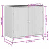 vidaXL Ντουλάπι Αποθήκευσης Κήπου Καφέ 83x45x76 εκ. Συνθετικό Ρατάν