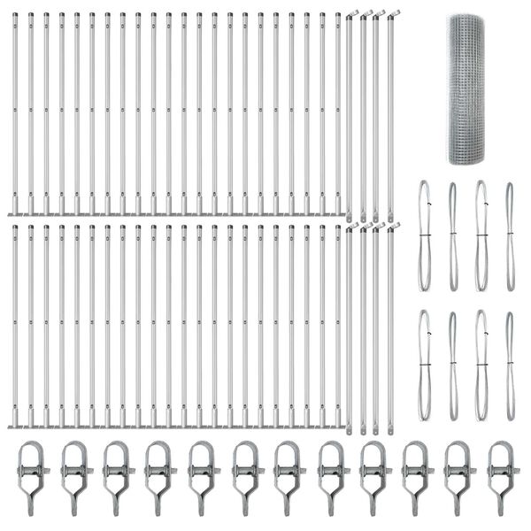 vidaXL &Sigma;&tau;ύ&lambda;&omicron;&sigmaf; &Pi;&epsilon;&rho;&iota;&phi;&rho;ά&xi;&epsilon;&omega;&nu; &Alpha;&sigma;&eta;&mu;ί 100 x 0,5 &mu; (25 x 25 mm &delta;&iota;&chi;&tau;&upsilon;&omicron;ύ)