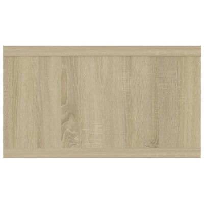 vidaXL Ραφιέρα Τοίχου Λευκό/Sonoma Δρυς 102 x 30 x 17 εκ. Μοριοσανίδα