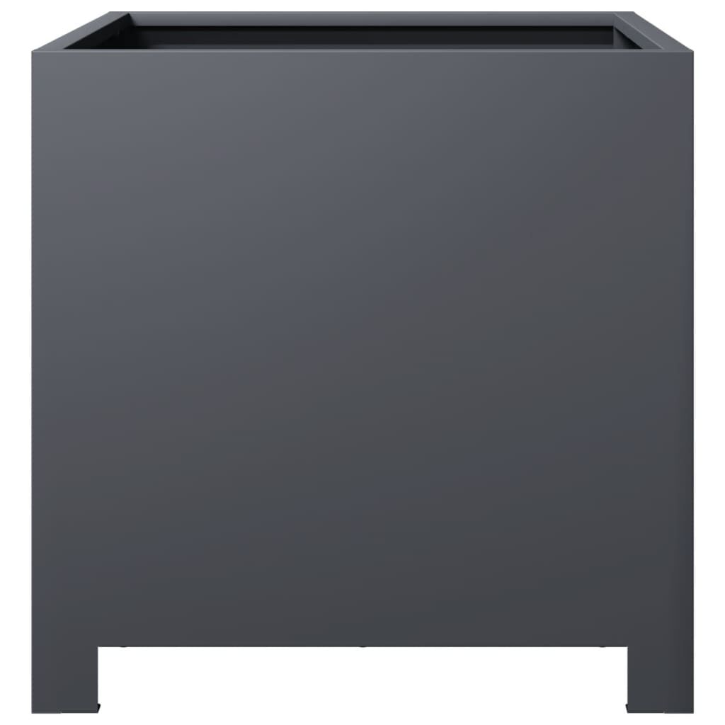 vidaXL Ζαρντινιέρα Κήπου Ανθρακί 40x40x40 εκ. από Ατσάλι