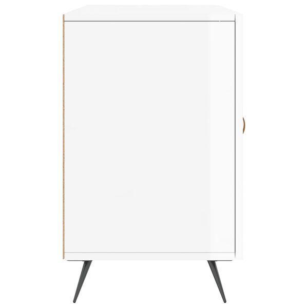 vidaXL Ντουλάπι Γυαλιστερό Λευκό 100 x 36 x60 εκ. Επεξεργασμένο Ξύλο
