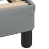 vidaXL Κρεβάτι με Στρώμα Dover Ανοιχτό Γκρι 120x200 εκ. Υφασμάτινο