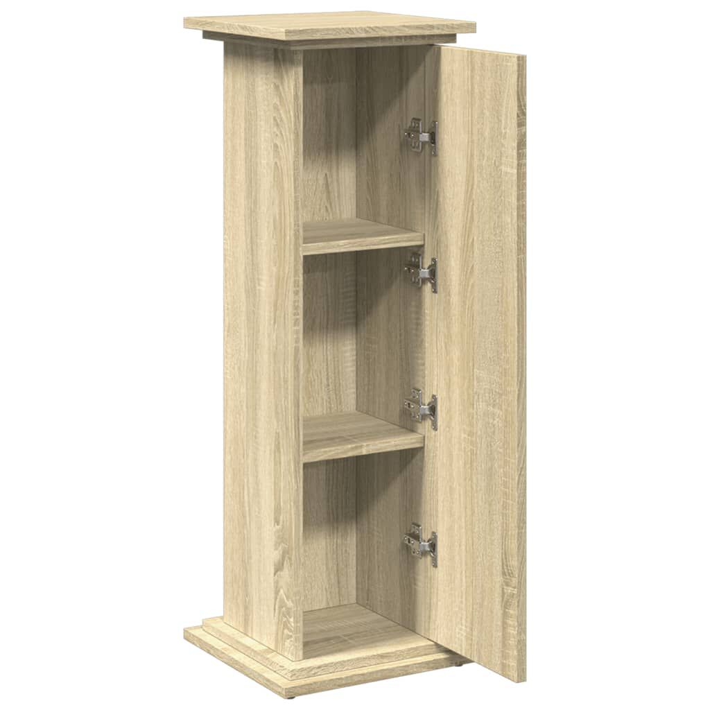 vidaXL Βάση Οθόνης με Αποθ. Sonoma Δρυς 31x30x90 εκ Επεξεργασμένο Ξύλο