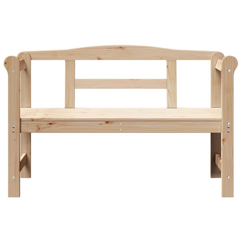 vidaXL Εξωτερικός πάγκος Καφέ 119 x 76 x 44εκ. Μασίφ ξύλο πεύκου