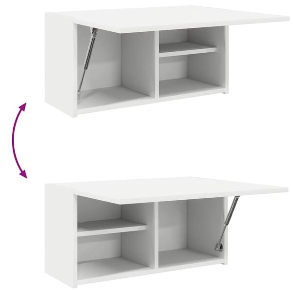vidaXL Ντουλάπι Μπάνιου Λευκό 60x25x30 εκ. Επεξεργασμένο Ξύλο