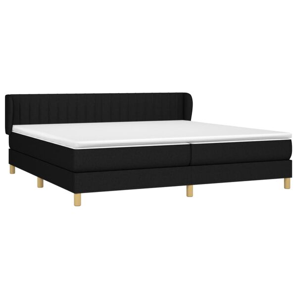 vidaXL &Kappa;&rho;&epsilon;&beta;ά&tau;&iota; Boxspring &mu;&epsilon; &Sigma;&tau;&rho;ώ&mu;&alpha; &Mu;&alpha;ύ&rho;&omicron; 200x200 &epsilon;&kappa;. &Upsilon;&phi;&alpha;&sigma;&mu;ά&tau;&iota;&nu;&omicron;