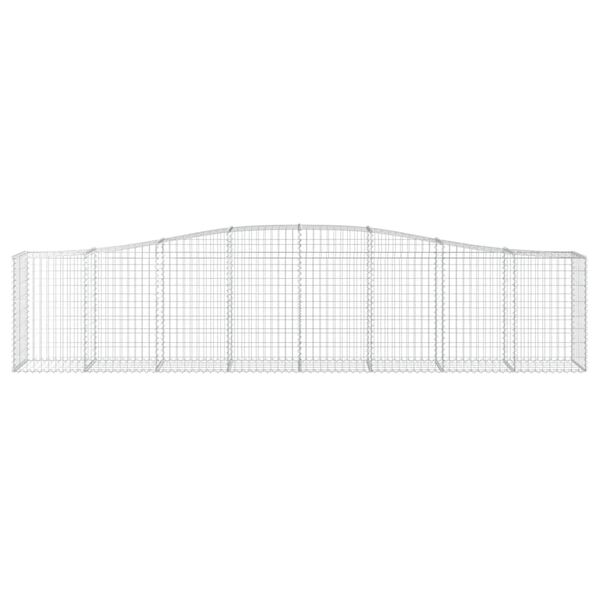 vidaXL Συρματοκιβώτια Τοξωτά 4 τεμ. 400x50x80/100 εκ. Γαλβαν. Ατσάλι