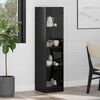 vidaXL Highboard &Mu;&alpha;ύ&rho;&eta; &Omicron;&xi;&upsilon;ά 35 x 37 x 142 &epsilon;&kappa; &Epsilon;&pi;&epsilon;&xi;&epsilon;&rho;&gamma;&alpha;&sigma;&mu;έ&nu;&omicron; &xi;ύ&lambda;&omicron;