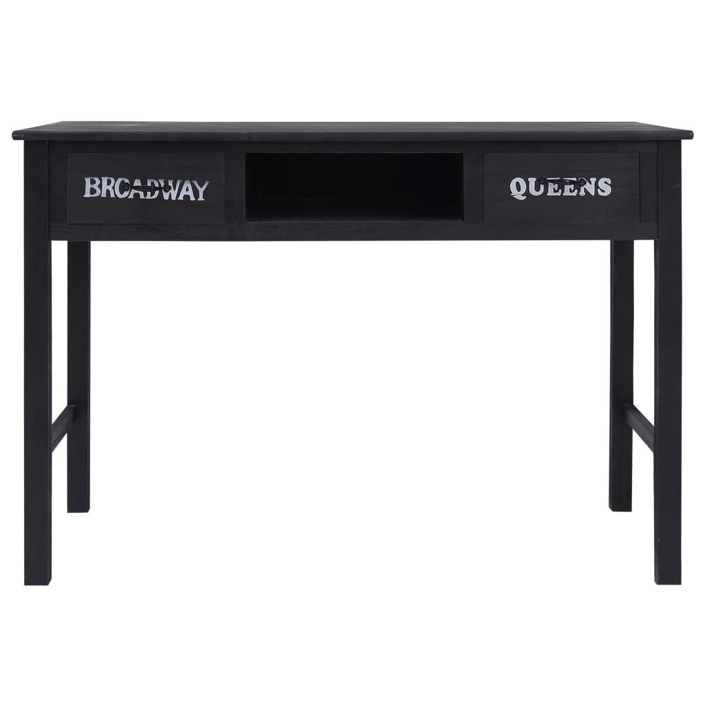 vidaXL Τραπέζι Κονσόλα Μαύρο 110 x 45 x 76 εκ. Ξύλινο