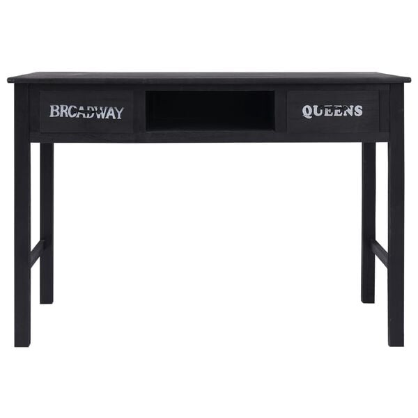 vidaXL Τραπέζι Κονσόλα Μαύρο 110 x 45 x 76 εκ. Ξύλινο