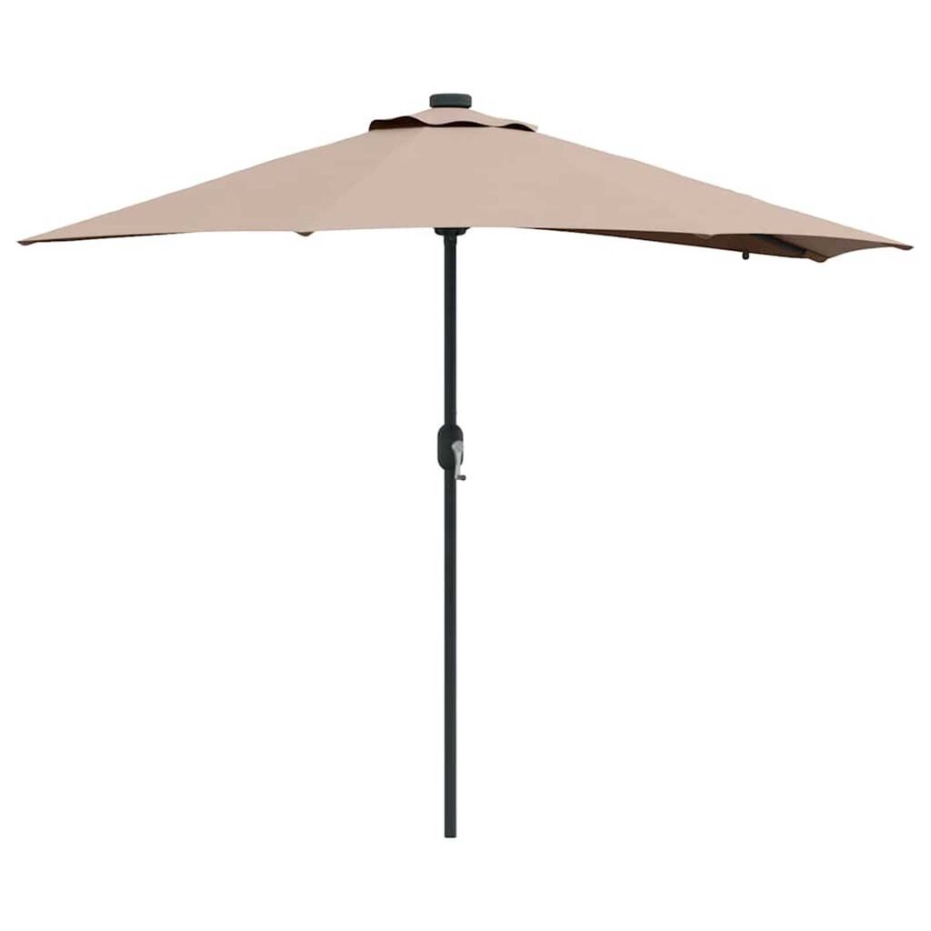 vidaXL Ομπρέλα Κήπου Taupe 294 x 150 x 223 εκ ύφασμα