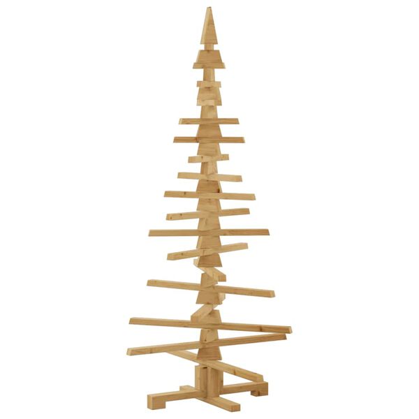 vidaXL Ξύλινο Χριστουγεννιάτικο Δέντρο Καφέ 150 cm Μασίφ ξύλο πεύκου