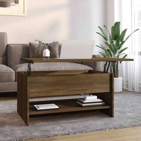 vidaXL Τραπεζάκι Σαλονιού Καφέ Δρυς 80x50x40 εκ. Επεξεργασμένο Ξύλο