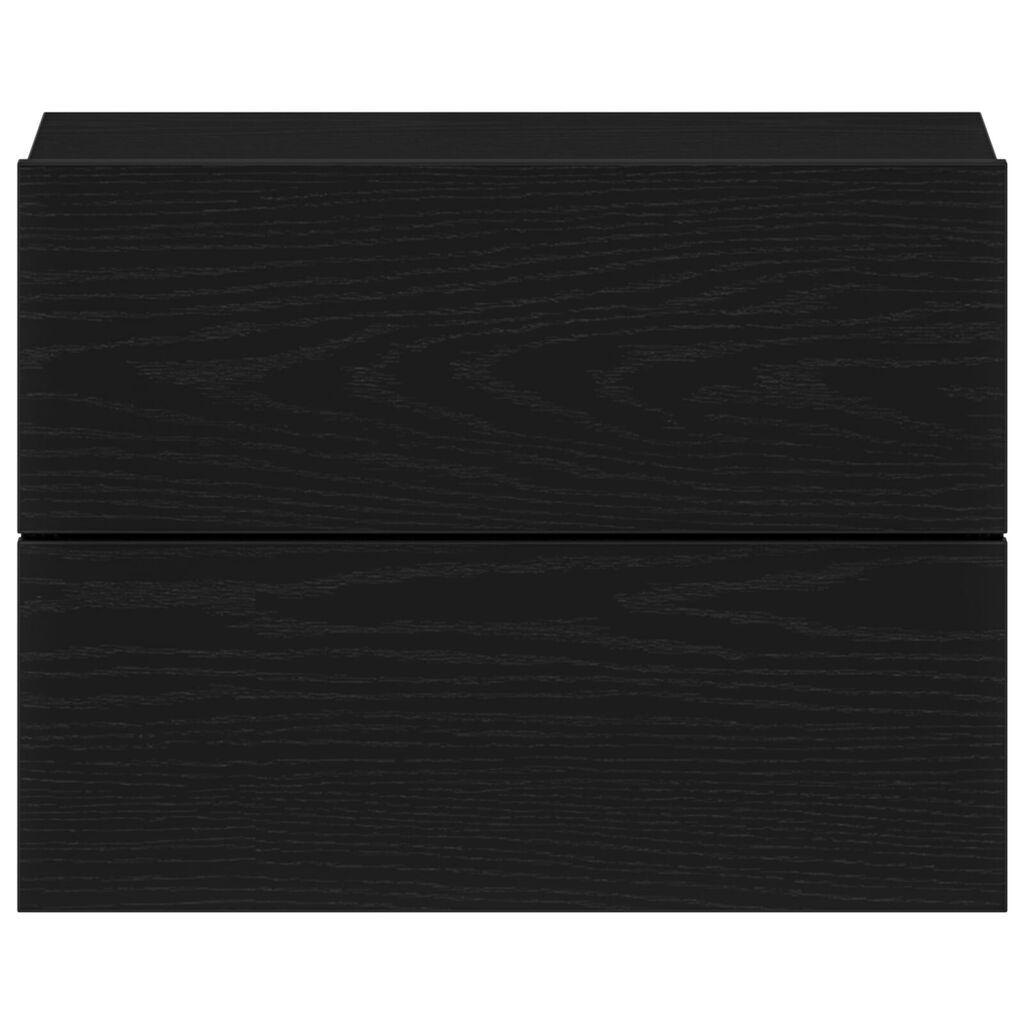 vidaXL Κομοδίνο Μαύρο Δρύς 40x30x30 εκ Επεξεργασμένο Ξύλο