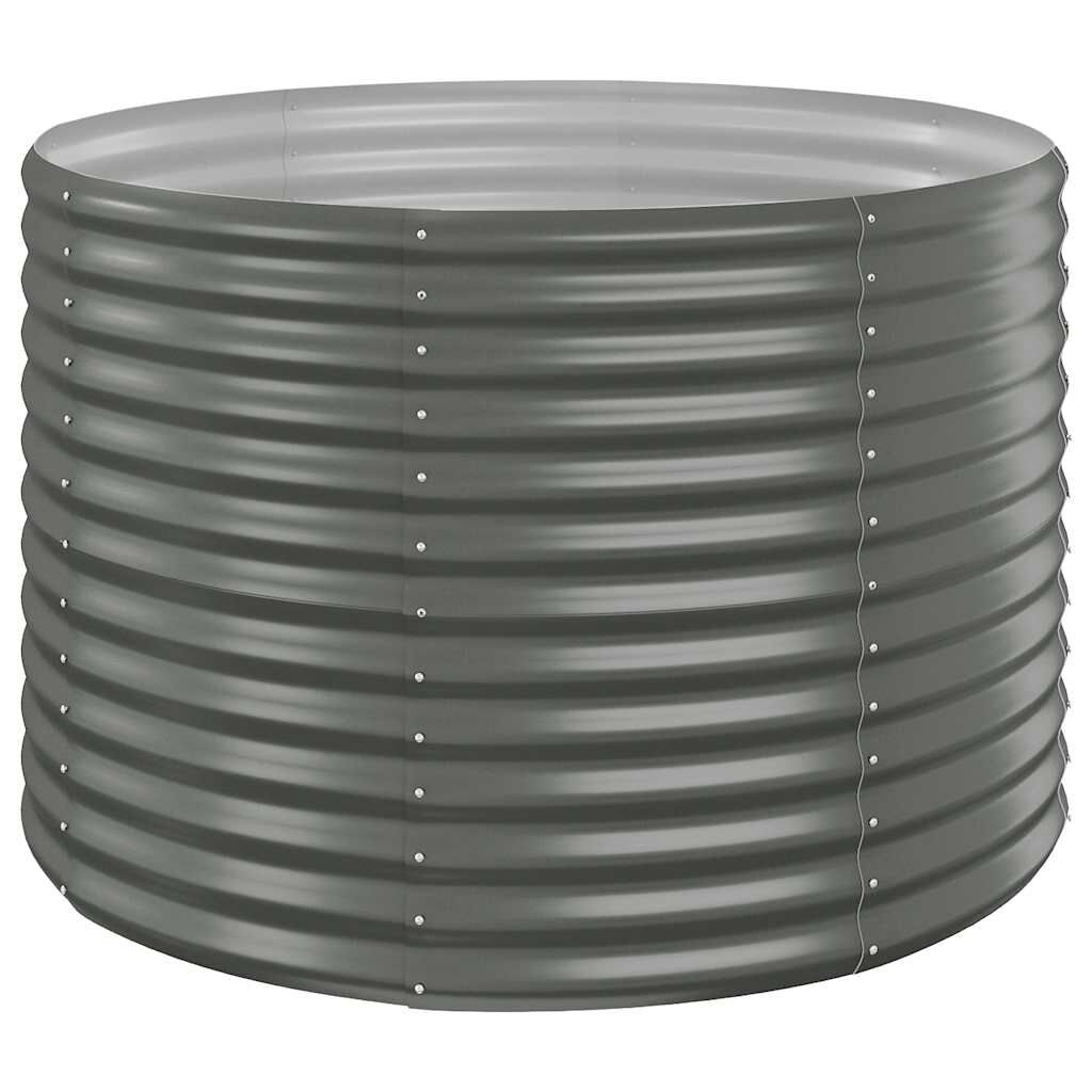 vidaXL Ζαρντινιέρα Γκρι 100x100x68 εκ. Γαλβανισμένος χάλυβας