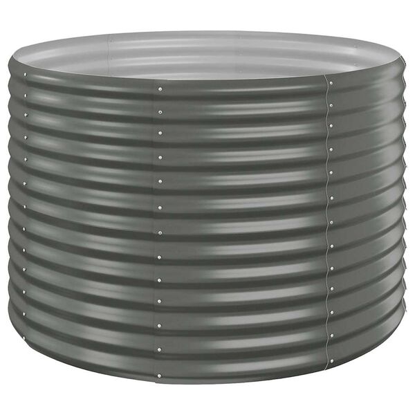 vidaXL Ζαρντινιέρα Γκρι 100x100x68 εκ. Γαλβανισμένος χάλυβας