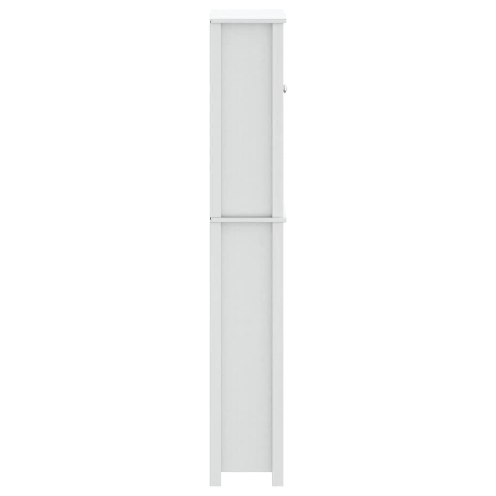 vidaXL Ντουλάπι Τουαλέτας BERG Λευκό 60 x 27 x 164,5 εκ. Μασίφ Ξύλο