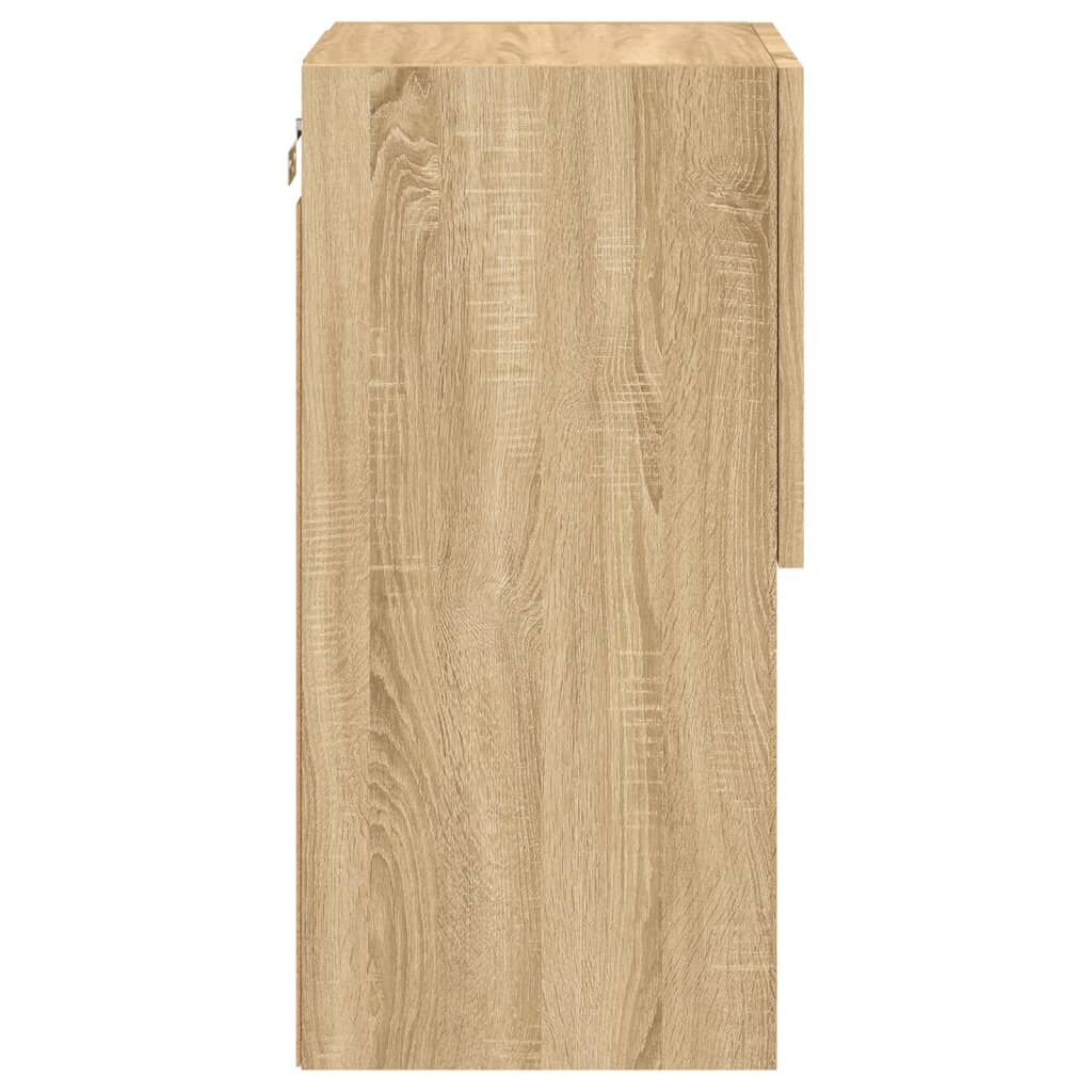 vidaXL Έπιπλο Τηλεόρασης με LED Sonoma Δρυς 30,5x30x60 εκ.