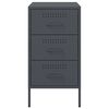 vidaXL Κομοδίνο Ανθρακί 36x39x68 εκ. από Χάλυβα