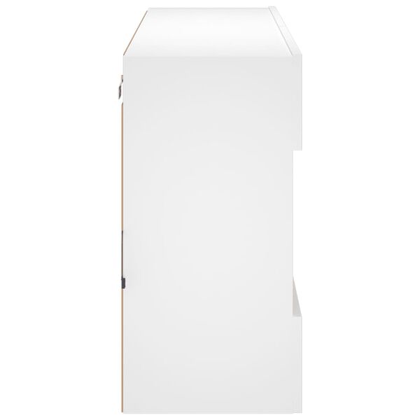 vidaXL Έπιπλο Τοίχου Τηλεόρασης με LED Λευκό 98,5x30x60,5 εκ.