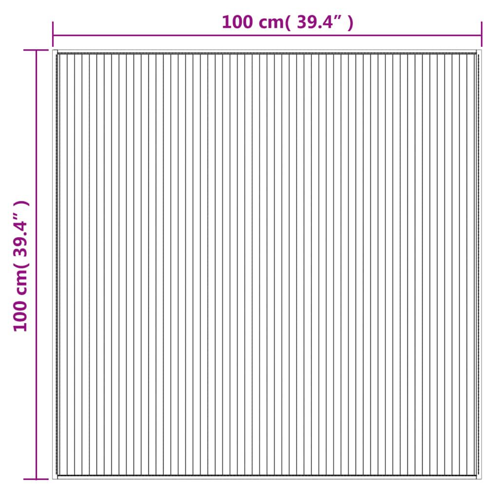 vidaXL Χαλί Τετράγωνο Ανοιχτό Φυσικό 100 x 100 εκ. Μπαμπού