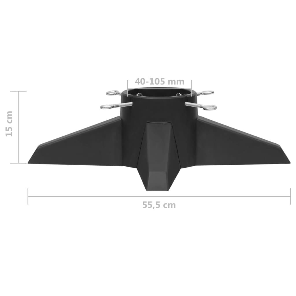 vidaXL Βάση Χριστουγεννιάτικου Δέντρου Γκρι 55,5 x 55,5 x 15 εκ.