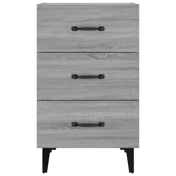 vidaXL Κομοδίνο Γκρι Sonoma 40 x 40 x 66 εκ. από Επεξεργασμένο Ξύλο