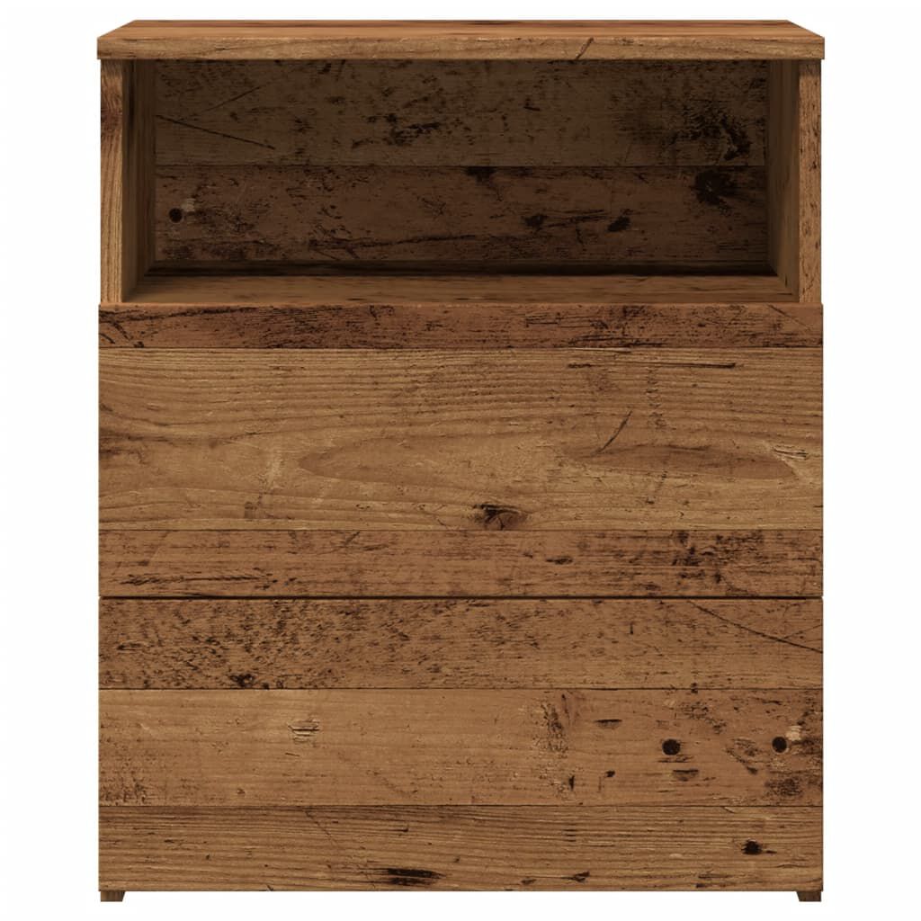 vidaXL Κομοδίνο Όψη Παλαιού Ξύλου 50x32x60 εκ. από Επεξ. Ξύλο