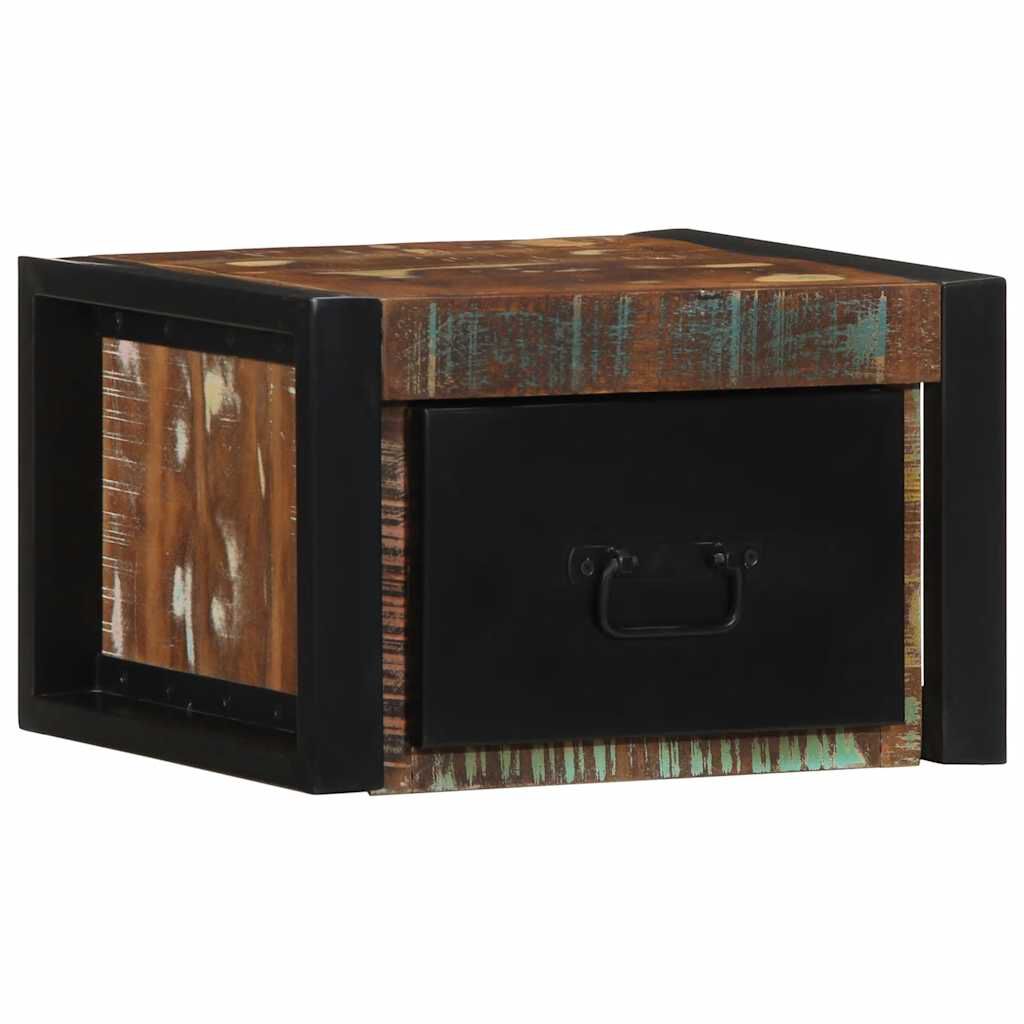 vidaXL Κομοδίνο Πολύχρωμο 40x35x25 cm Στερεό ξύλο αναγεννημένο