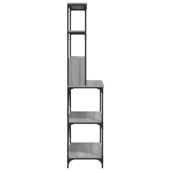 vidaXL Ραφιέρα Κουζίνας 6 Επιπέδων Γκρι Sonoma 90x40x180 εκ Επεξ. Ξύλο