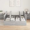vidaXL Σκελετός Κρεβατιού Γκρι sonoma 150 x 200 cm Επεξεργασμένο ξύλο
