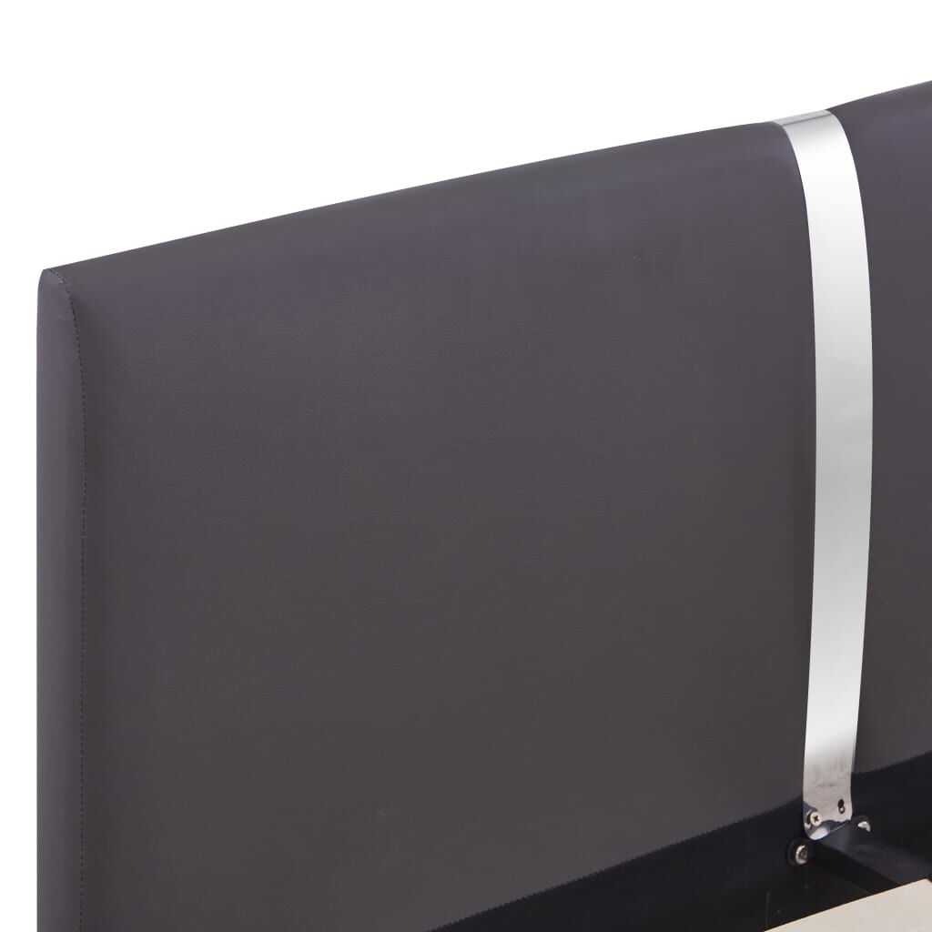 vidaXL Πλαίσιο Κρεβατιού Γκρι 140 x 200 εκ. από Συνθετικό Δέρμα