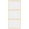vidaXL Συρόμενη Πόρτα Χρυσή 90 x 205 εκ. από Γυαλί ESG και Αλουμίνιο