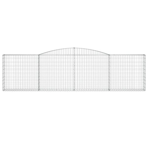 vidaXL Συρματοκιβώτια Τοξωτά 7 τεμ. 400x30x100/120 εκ. Γαλβαν. Ατσάλι