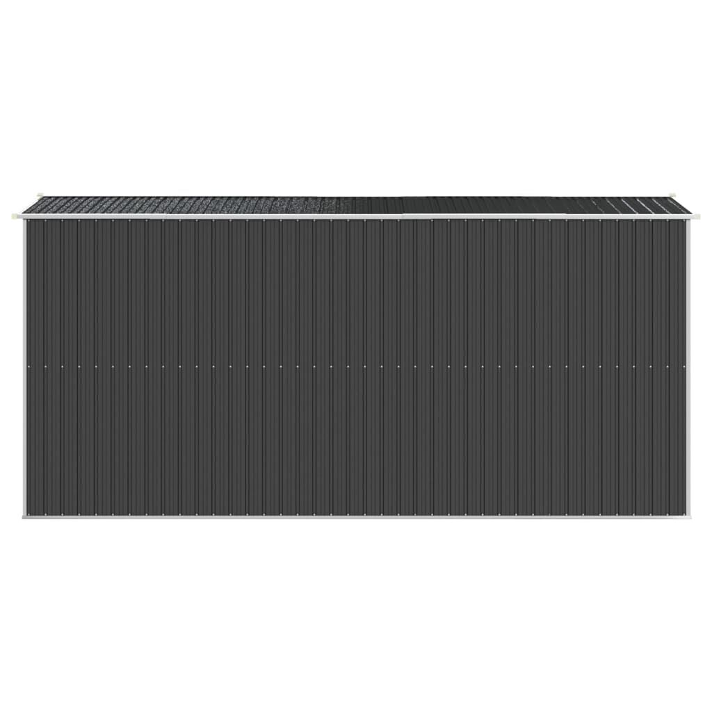 vidaXL Αποθήκη Κήπου Ανθρακί 192x440x223 εκ. Γαλβανισμένο Ατσάλι