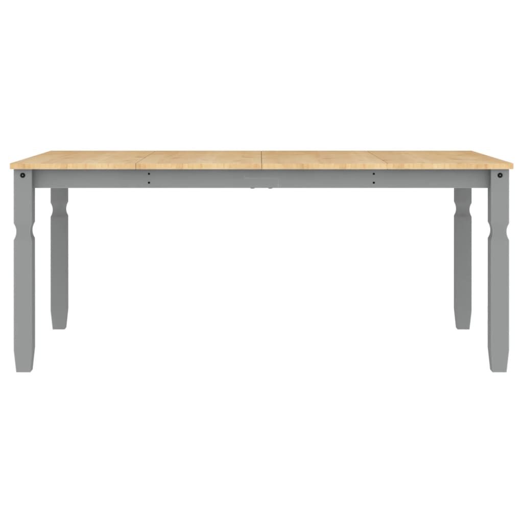 vidaXL Τραπεζαρία Corona Γκρι 180 x 90 x 75 εκ. από Μασίφ Ξύλο Πεύκου