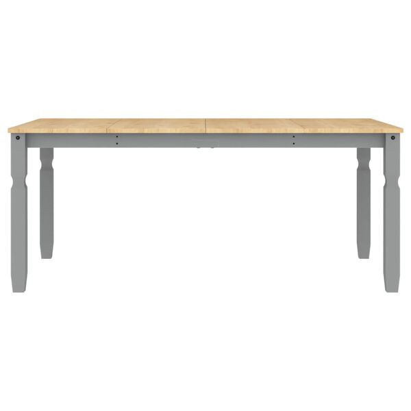 vidaXL Τραπεζαρία Corona Γκρι 180 x 90 x 75 εκ. από Μασίφ Ξύλο Πεύκου