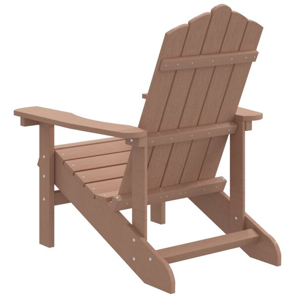 vidaXL Καρέκλα Κήπου Adirondack Καφέ από HDPE
