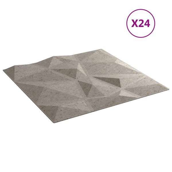 vidaXL &Pi;ά&nu;&epsilon;&lambda; &tau;&omicron;ί&chi;&omicron;&upsilon; 24 pcs &Sigma;&kappa;&upsilon;&rho;ό&chi;&rho;&omega;&mu;&omicron; &Gamma;&kappa;&rho;&iota; 50 x 50 cm &Phi;&epsilon;&lambda;&iota;&zeta;ό&lambda; XPS