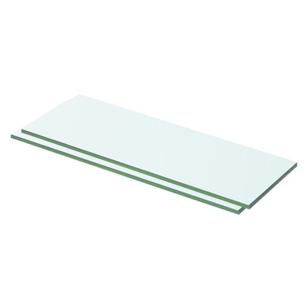 vidaXL Ράφια Πάνελ 2 τεμ. Διάφανα 50 x 12 εκ. Γυάλινα