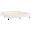 vidaXL Κρεβάτι Boxspring με Στρώμα & LED Λευκό 160x200 εκ. Συνθ. Δέρμα