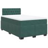 vidaXL Κρεβάτι Boxspring με Στρώμα Σκούρο Πράσινο 120x190εκ. Βελούδινο
