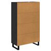vidaXL Highboard &Mu;&alpha;ύ&rho;&eta; &Omicron;&xi;&upsilon;ά 69,5 x 31 x 115 &epsilon;&kappa;. &Epsilon;&pi;&epsilon;&xi;&epsilon;&rho;&gamma;&alpha;&sigma;&mu;έ&nu;&omicron; &xi;ύ&lambda;&omicron;
