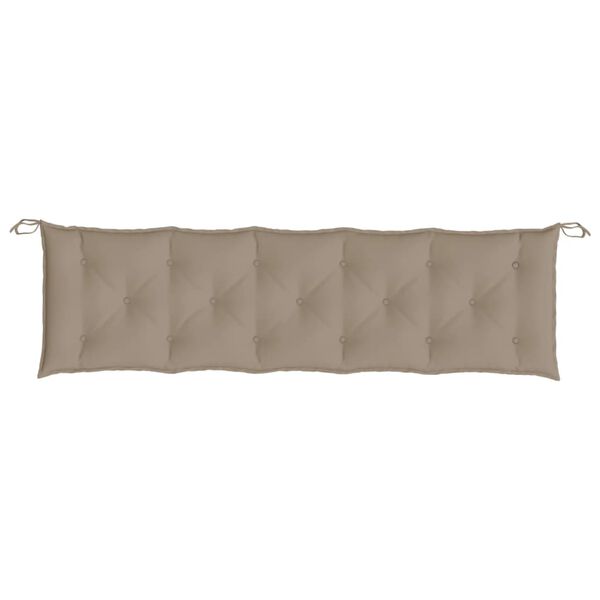 vidaXL Μαξιλάρι Πάγκου Κήπου Taupe 180x50x7 εκ. Ύφασμα Oxford