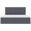 vidaXL Κρεβάτι με αποθηκευτικό χώρο και LED Σκούρο Γκρι 200 x 200 cm