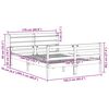 vidaXL Πλαίσιο Κρεβατιού με Κεφαλάρι 160x200 εκ. από Μασίφ Ξύλο Πεύκου