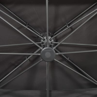 vidaXL Ομπρέλα Κρεμαστή με Διπλή Οροφή Ανθρακί 400 x 300 εκ.