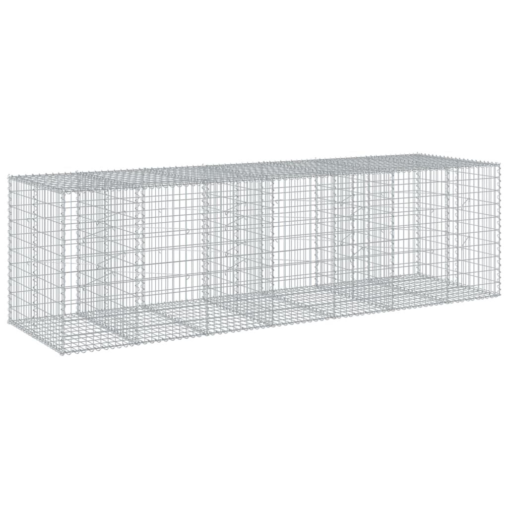 vidaXL Συρματοκιβώτιο με Κάλυμμα 350x100x100εκ από Γαλβανισμένο Χάλυβα
