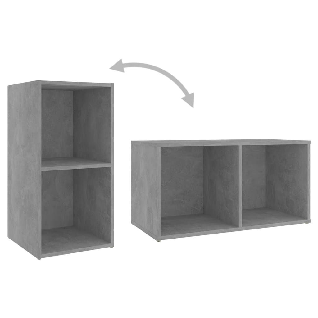 vidaXL Έπιπλα Τηλεόρασης 4 τεμ. Γκρι Σκυρ. 72x35x36,5 εκ. Επεξ. Ξύλο