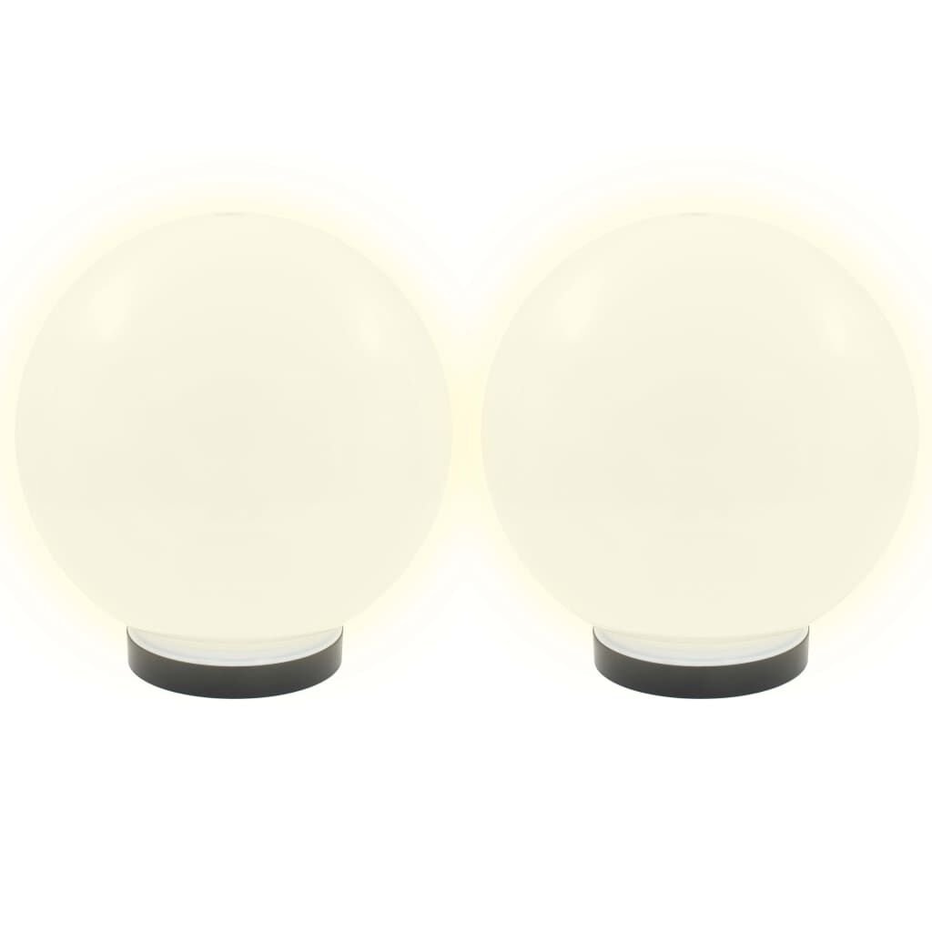 vidaXL Φωτιστικά Μπάλα LED 2 τεμ. Σφαιρικά 25 εκ. Ακρυλικά (PMMA)